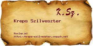 Kreps Szilveszter névjegykártya